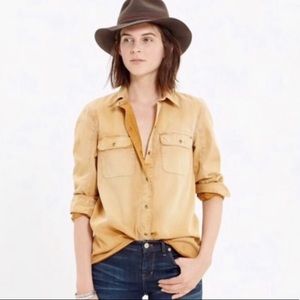 Madewell Tomboy Workshirt Mustard Yellow Goldenrod